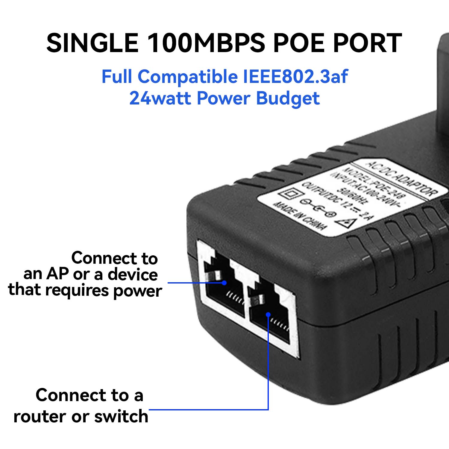 Iniettore POE 48V/12V, adattat - Power Over Ethernet recensione e prezzo
